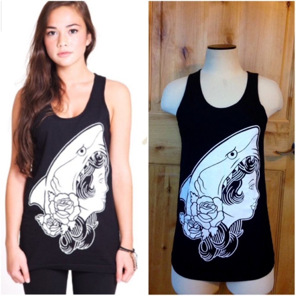 UO Black White MACKLEMORE & LEWIS TANK NWOT XS